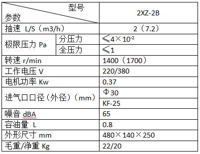 2XZ-B系列旋片式真空泵